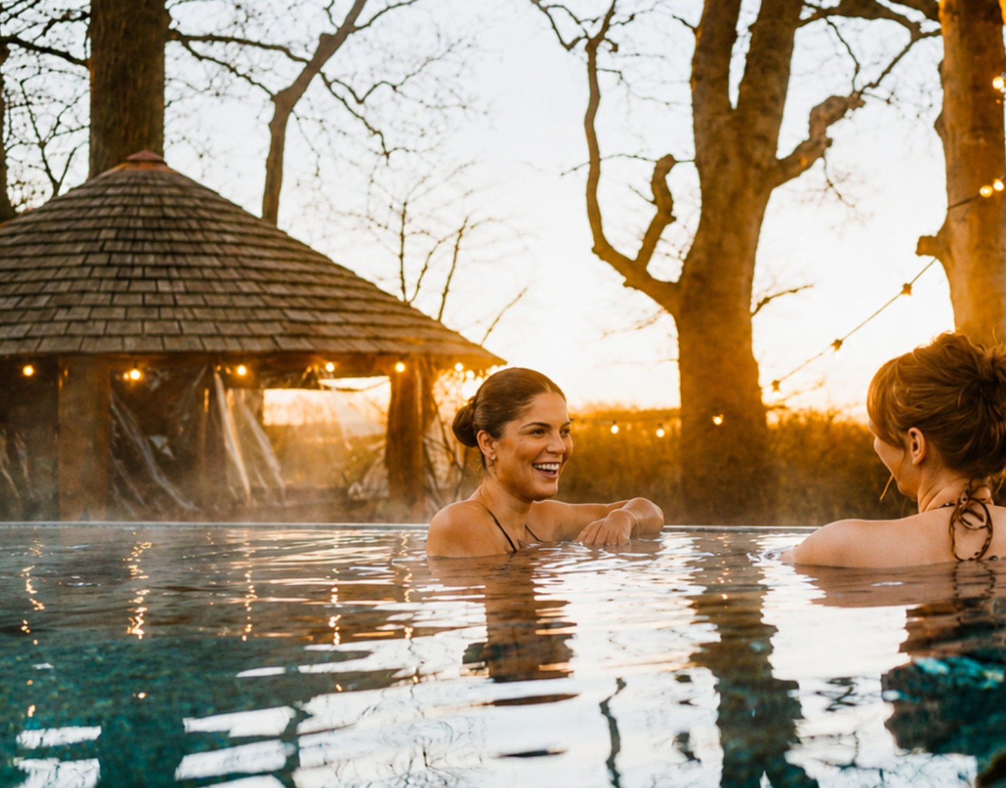 Ribby Hall Village spa at golden hour